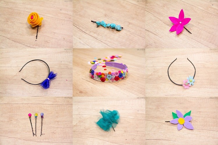 10 DIY Hair accessories how to make beautiful hairbands and hairpins