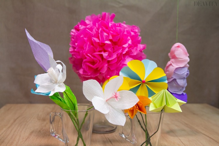 10 DIY paper flowers and easy tutorials 