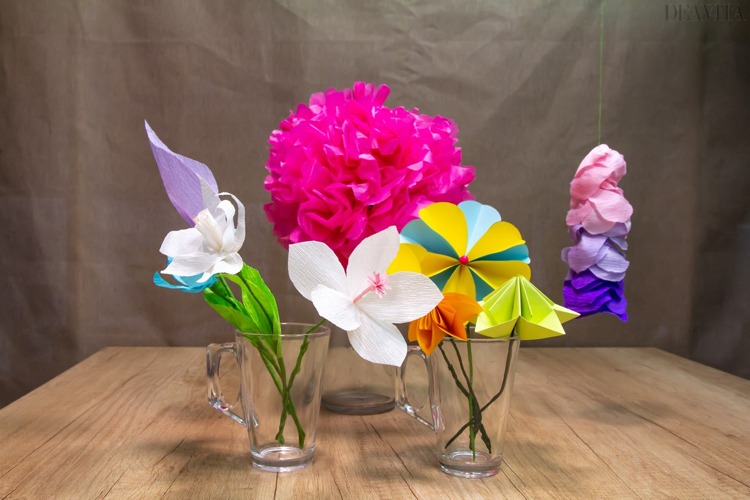 10 DIY paper flowers easy tutorials with photos and video