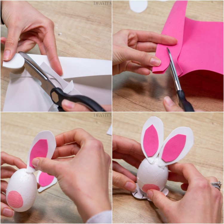 DIY Easter decoration ideas bunny egg step by step