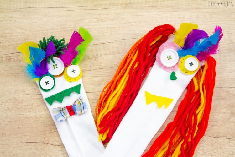 DIY Crazy socks for kids funny costume craft ideas
