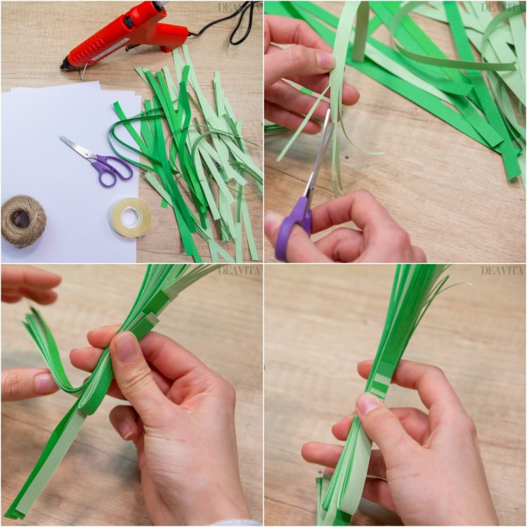 DIY Easter decorations twine carrot tutorial