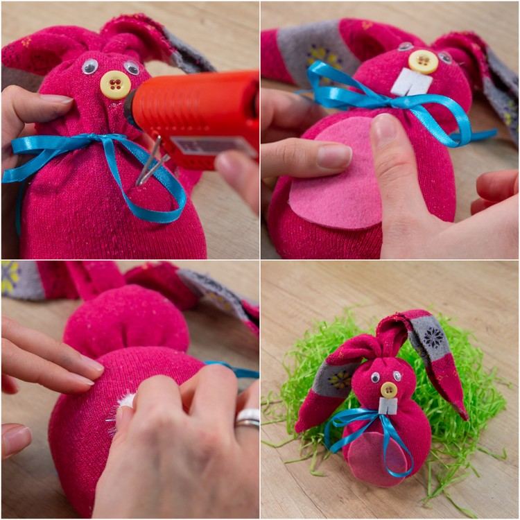 DIY Easter gifts cute and easy Sock bunny tutorial
