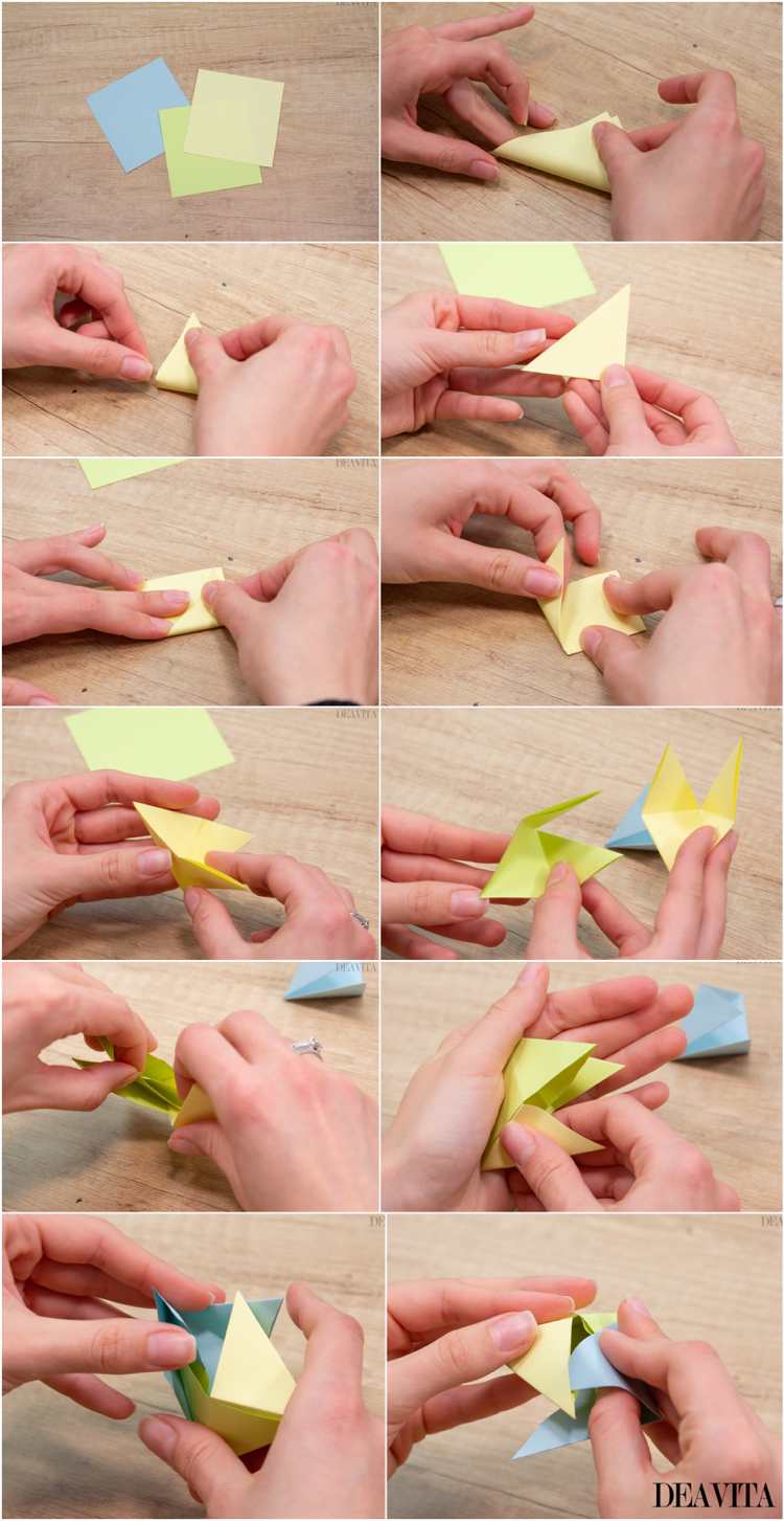 DIY Origami Gift Box modular origami pyramid directions