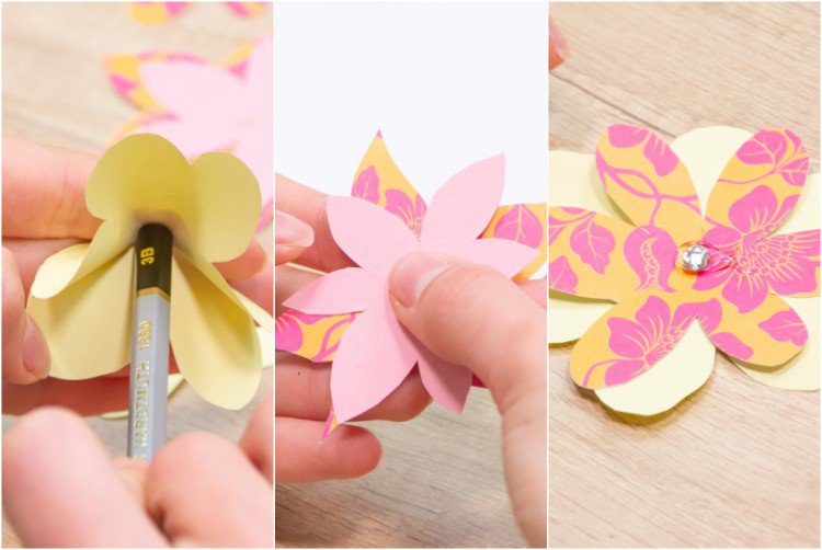 DIY Paper Flower Wreath step by step instructions