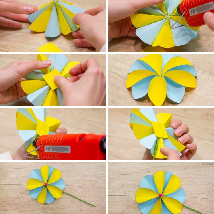 DIY Paper flowers kids birthday decor ideas easy crafts tutorial