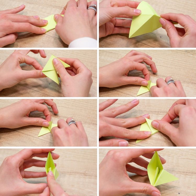 DIY Paper flowers simple origami blossom crafts for kids