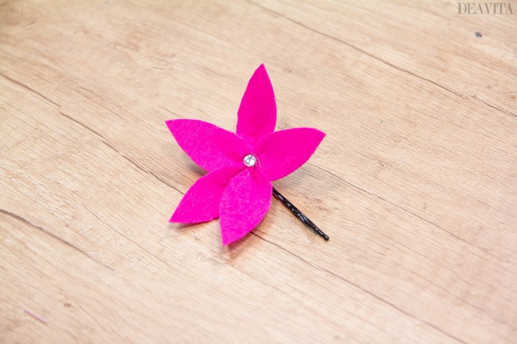 DIY hair accessories hairpin cute felt flower