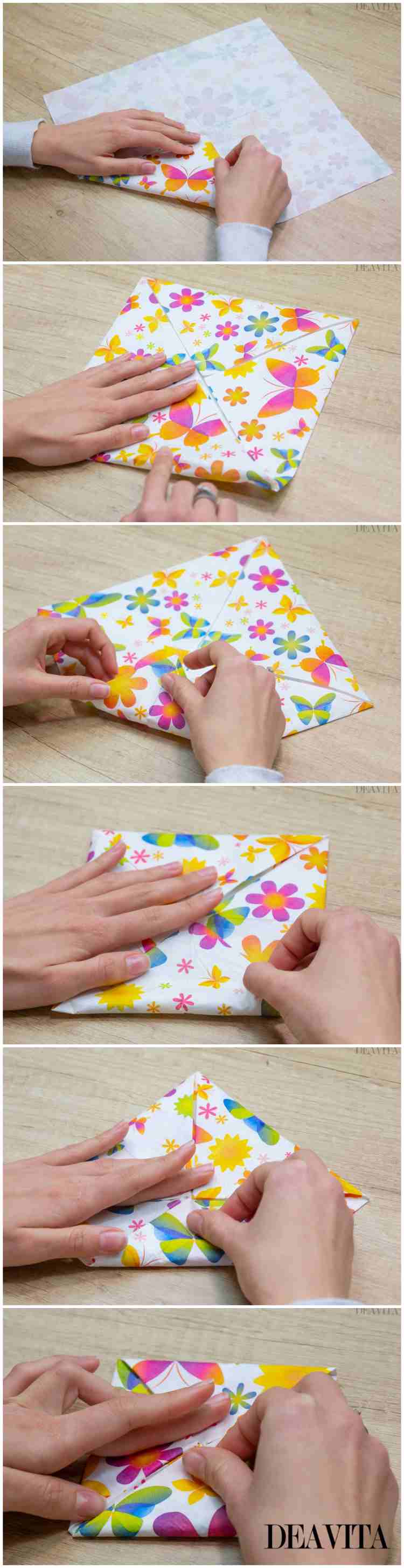 Easter basket napkin ideas DIY table decoration tutorial