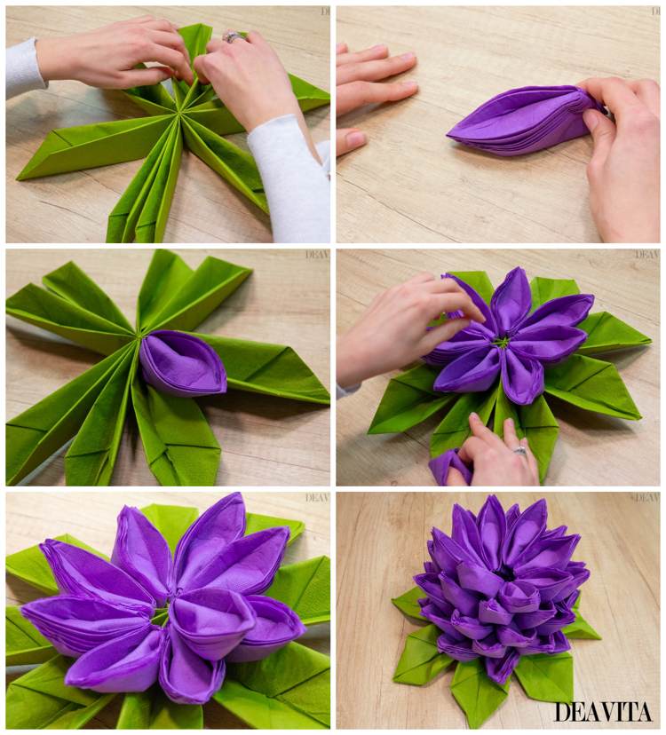 Festive Easter table decorating ideas Big lotus flower tutorial