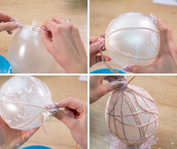 How to make a string egg Easter craft ideas tutorials