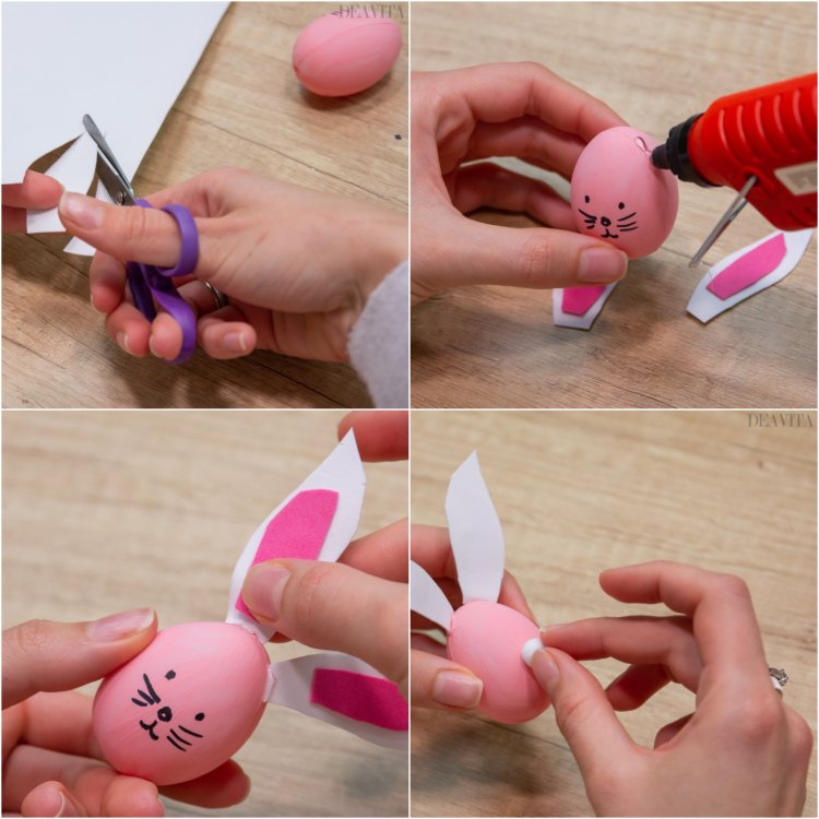How to make bunny and chick Easter egg garland tutorial step by step