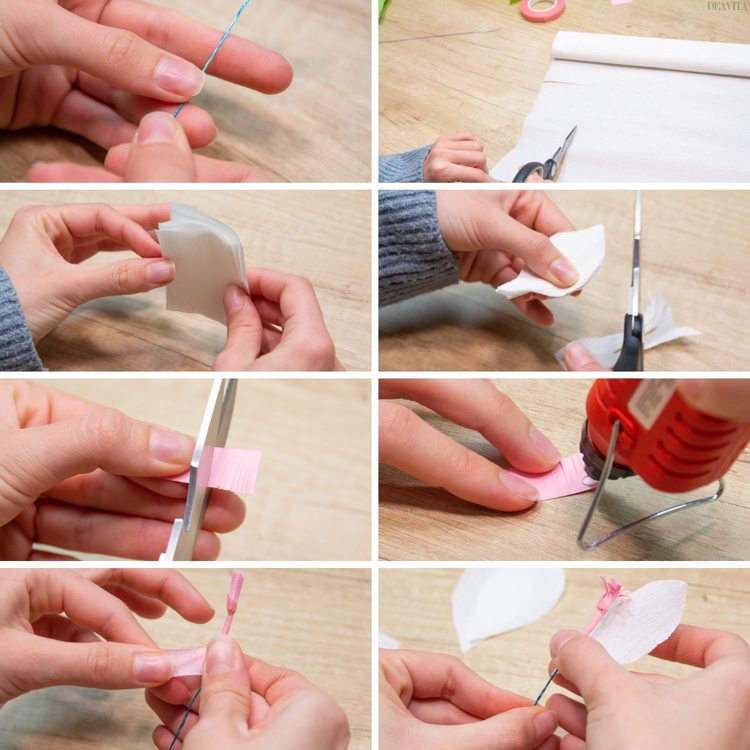 Paper flowers easy DIY spring decoration ideas step by step