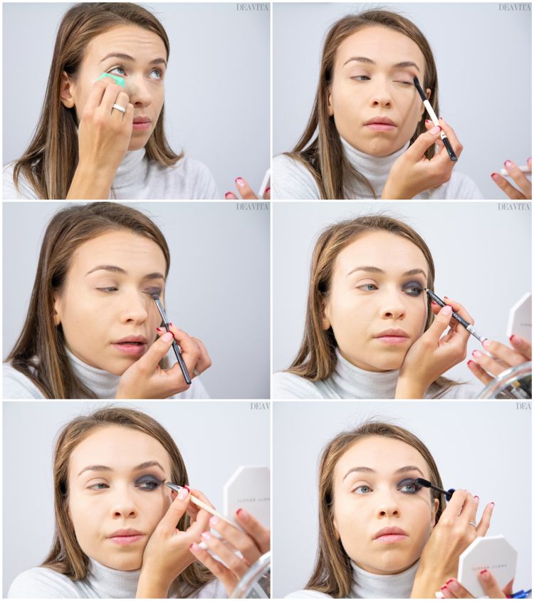 Smokey Eyes DIY mime makeup step by step
