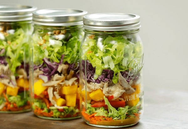 Thai chicken salad in a jar recipe