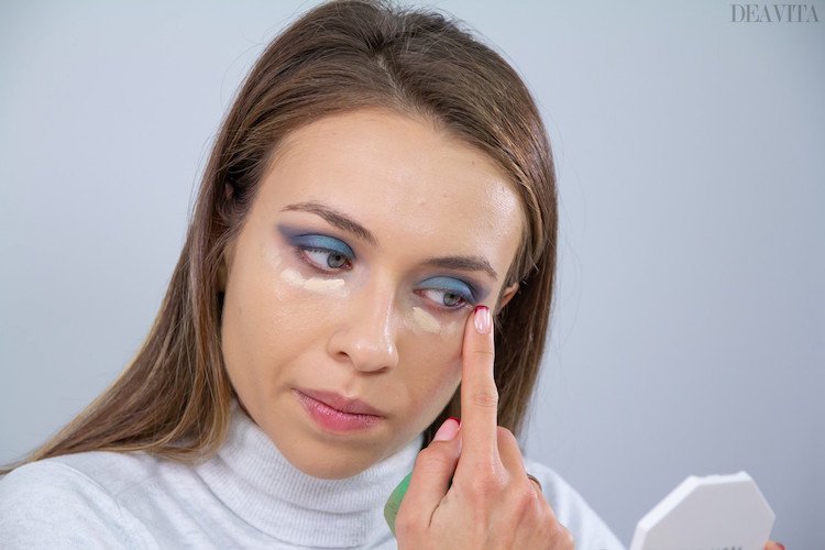 apply concealer under the eyes DIY makeup tutorial
