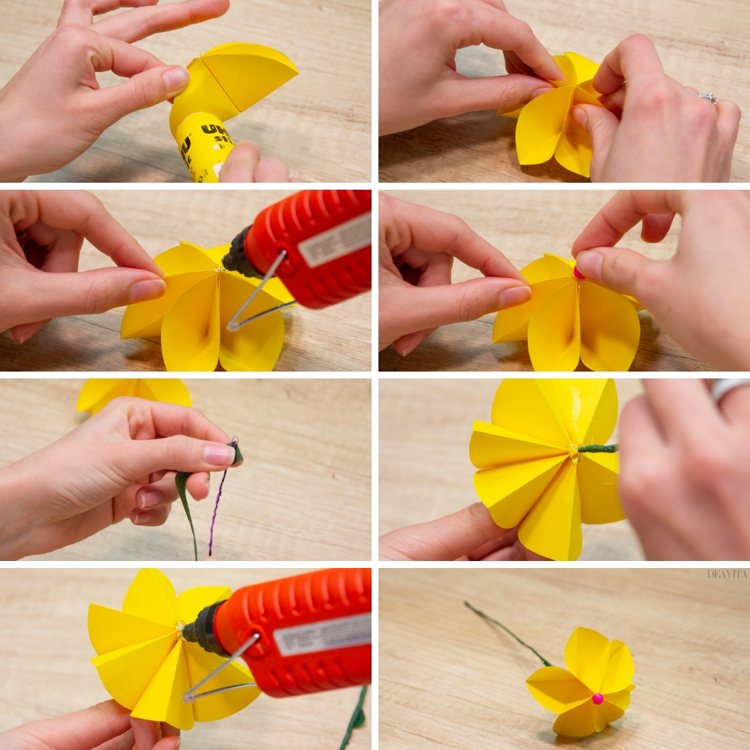 easy paper crafts for kids how to make spring flowers step by step