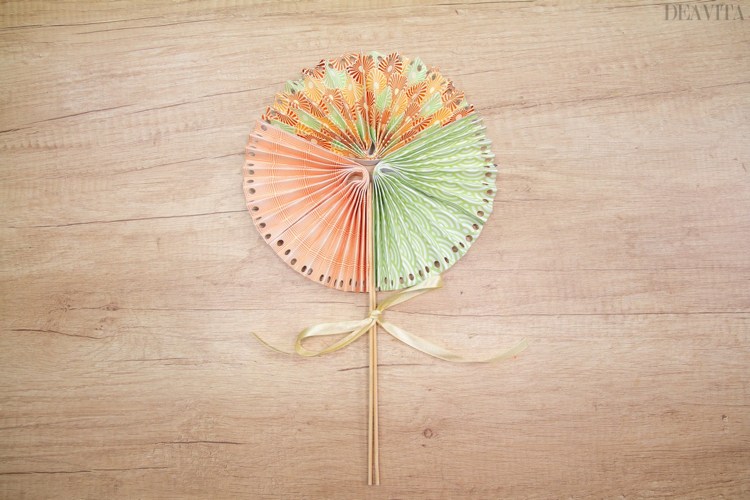 how to make a round hand fan paper craft ideas