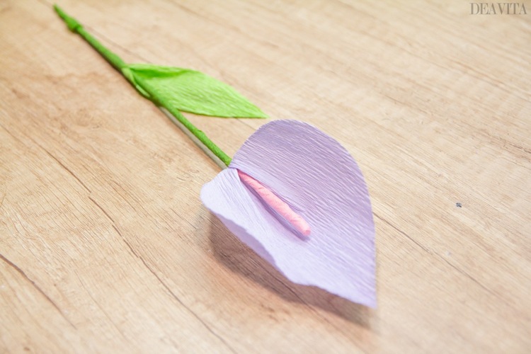 how to make crepe paper flowers Calla 