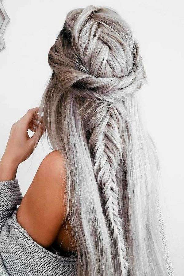 silver blonde color hairstyles 
