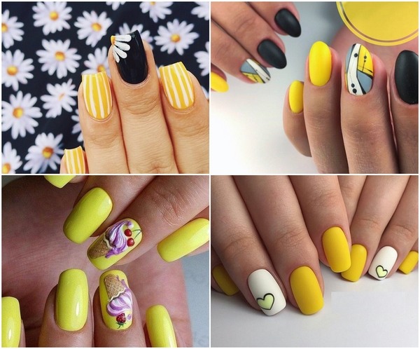 super cute yellow nails ideas