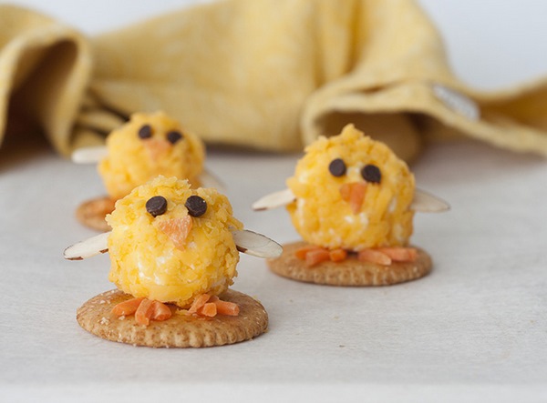 baby chick cheese balls Easter menu ideas appetizers 