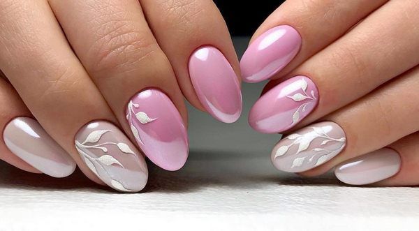 spring manicure ideas pink and nude