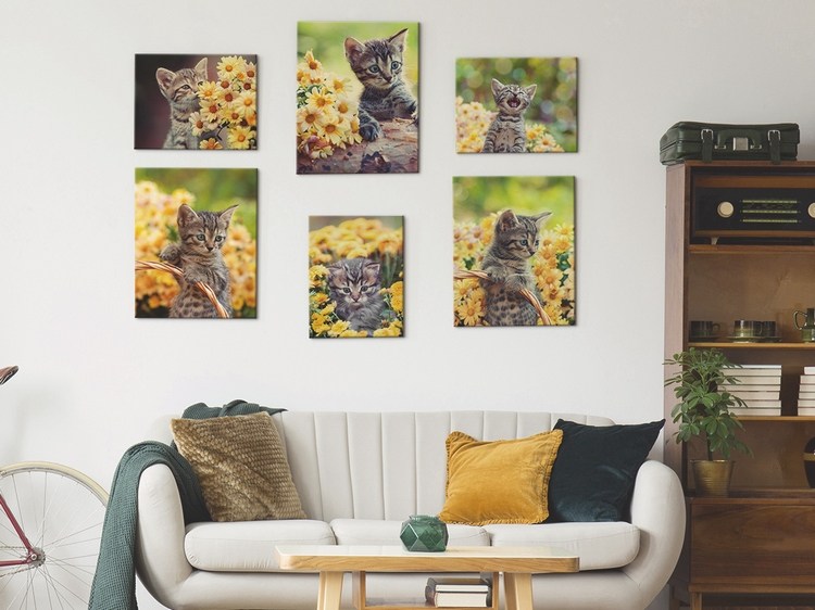 canvas prints photo wall living room wall decorating ideas 