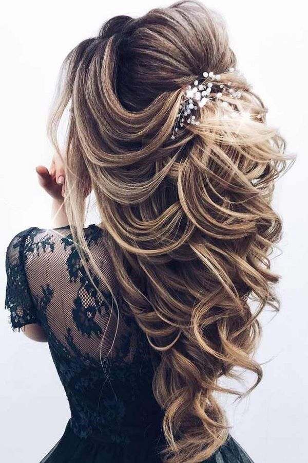 spectacular half up half down prom hairstyles