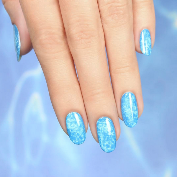 summer nail art ideas blue manicure