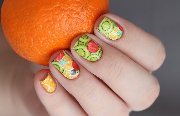 summer nails with fruits cool manicure ideas