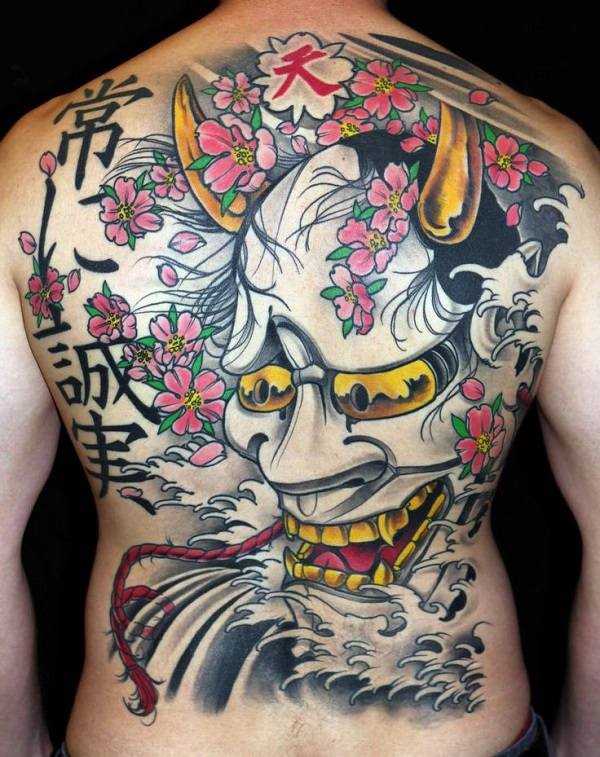 Japanese tattoo back designs for men