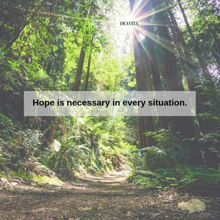  Hope is necessary in every situation Positive inspirational quotes