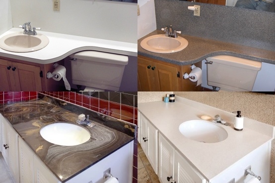 Diy Countertop Refinishing Tips And, How To Resurface Bathroom Countertops