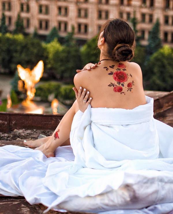 beautiful and feminine flower tattoo for women