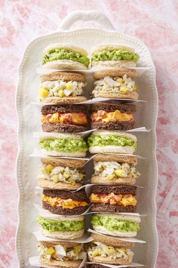 finger sandwiches salads and appetizers for picnic