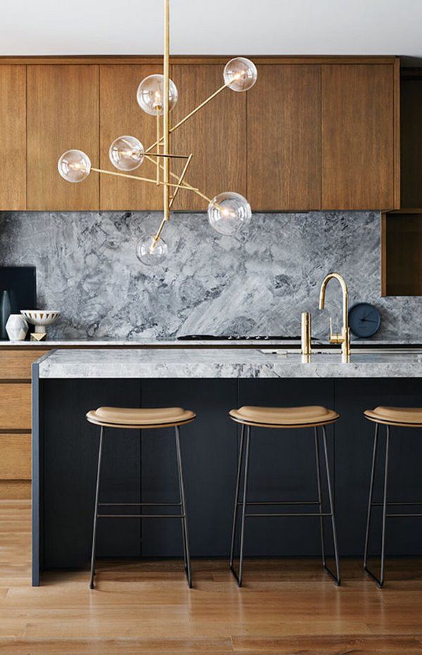 modern kitchen design ideas wood cabinets marble countertops