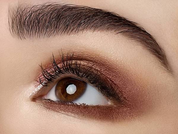 natural makeup smokey eye in brown