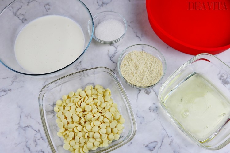 white chocolate Easter cake ingredients