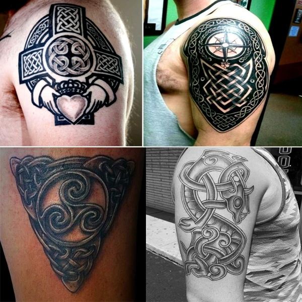 Celtic tattoo designs for men masculine ideas dragon cross