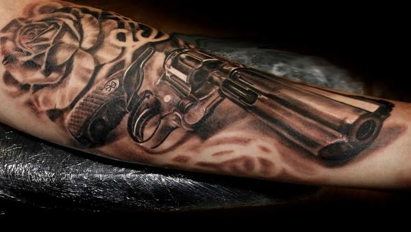 Chikano style tattoo on forearm design ideas for men