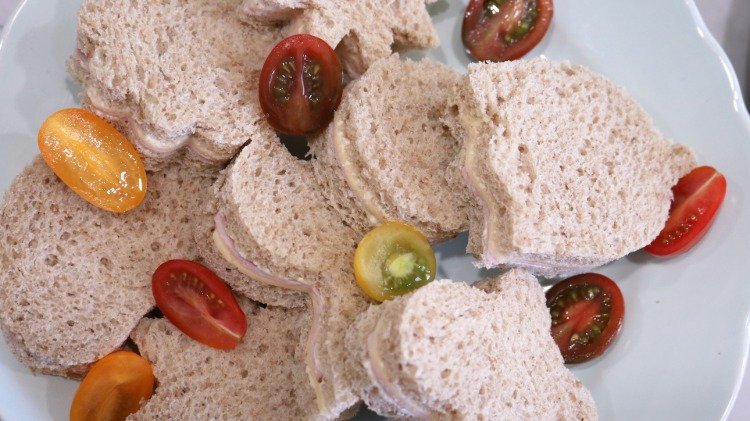 Party finger food recipes sandwich with cherry tomato