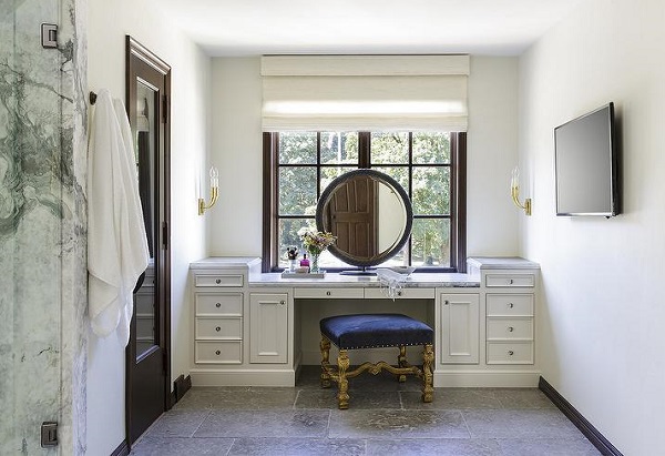 bathroom furniture built in vanity table with mirror