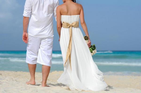beach wedding bridal dress ideas groom styling tips