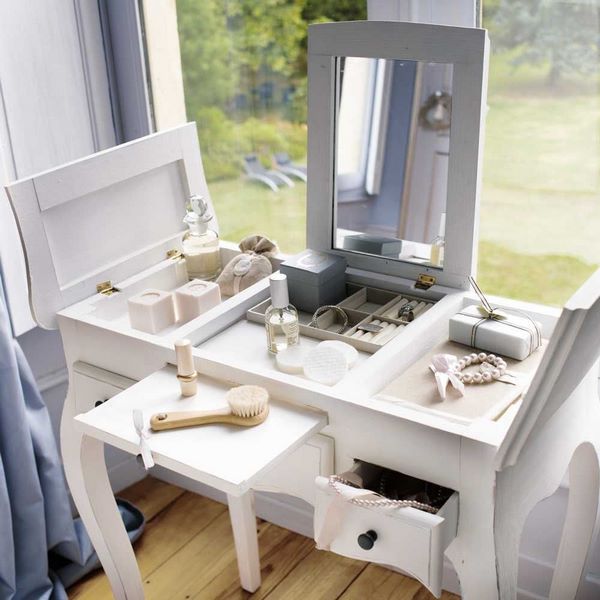 dressing table design ideas white makeup vanity with compartments