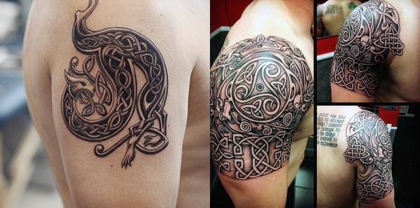 exceptional celtic tattoos for men shoulder and arm