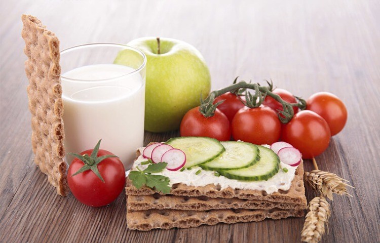 food for healthy teeth milk tomato cucumber radish apple 