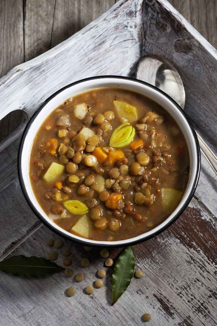 lentil stew or soup healthy protein rich foods with vegetables