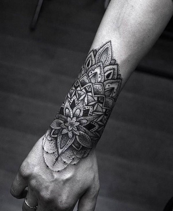 mandala tattoo ideas for men forearm and wrist