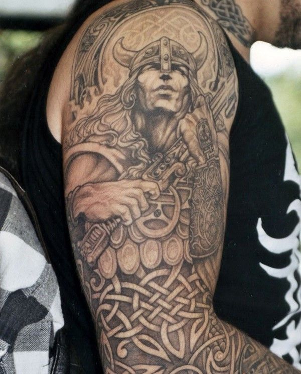 shoulder tattoo ideas for men warrior